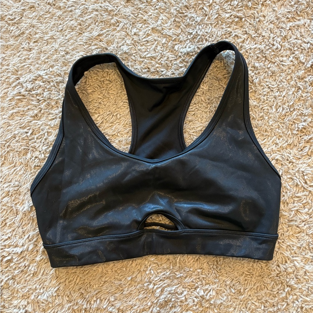 Wildfox Shimmering Black Sports Bra
